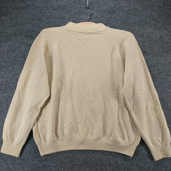 Wolf & Dessauer Men's Sweater Tan M High Neck Pullover Long Sleeve Knit Comfort - Picture 4 of 13
